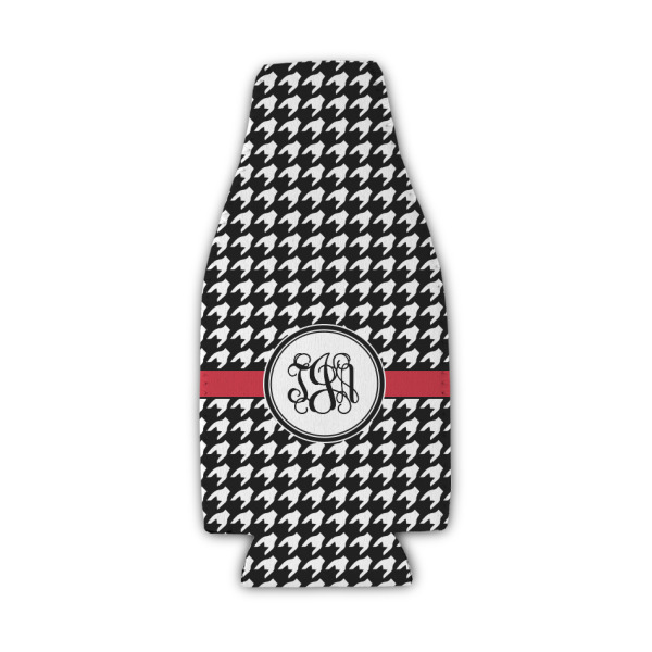 Custom Houndstooth Zipper Bottle Cooler (Personalized)