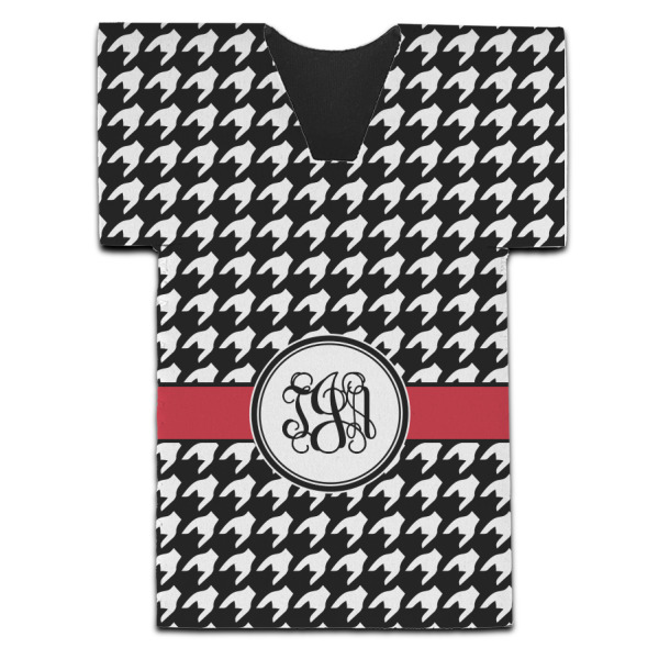 Custom Houndstooth Jersey Bottle Cooler (Personalized)