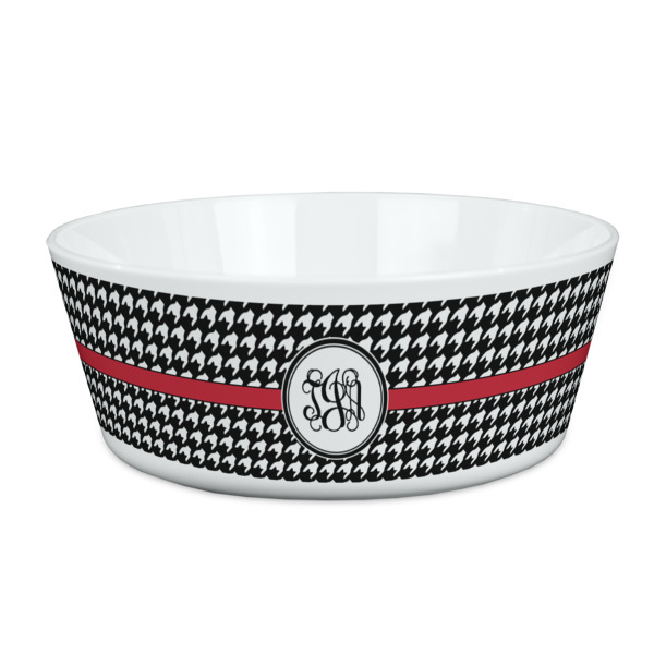Custom Houndstooth Kid's Bowl (Personalized)