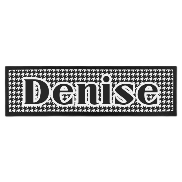 Custom Houndstooth Bar Mat (Personalized)