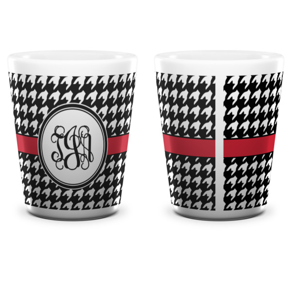 Custom Design - Ceramic Shot Glass - White - Front & Back