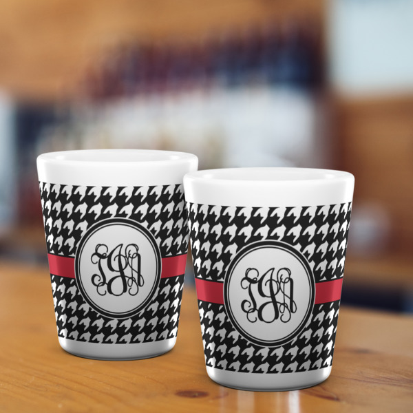 Custom Design - Ceramic Shot Glass - White - Lifestyle