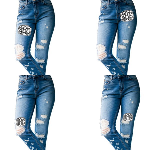 Custom Design - Custom Shape Iron On Patches - L - Set of 4 - Approval