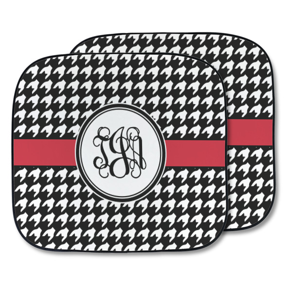 Custom Houndstooth Car Sun Shade - Two Piece (Personalized)