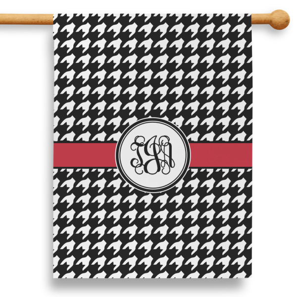 Custom Houndstooth 28" House Flag (Personalized)