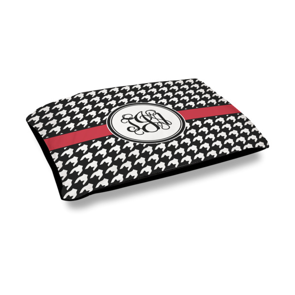Custom Houndstooth Outdoor Dog Bed - Medium (Personalized)