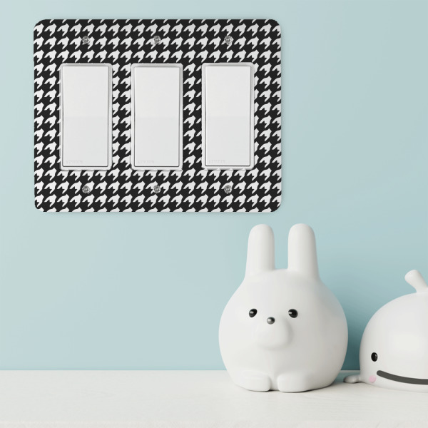 Custom Design - Rocker Light Switch Covers - Triple - IN CONTEXT