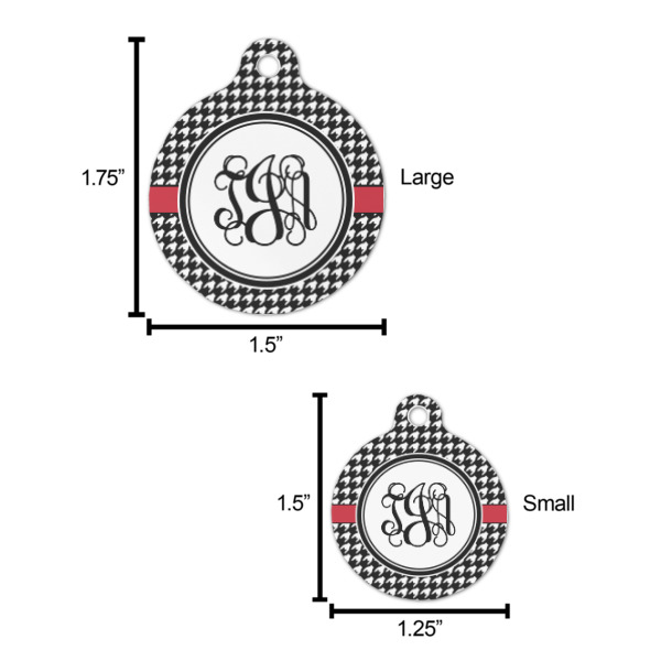 Custom Design - Round Pet ID Tag - Comparison Scale