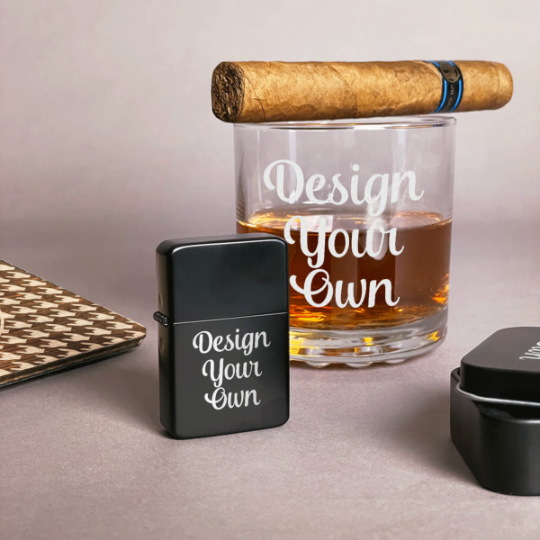 Custom Design - Windproof Lighters - Black - In Context