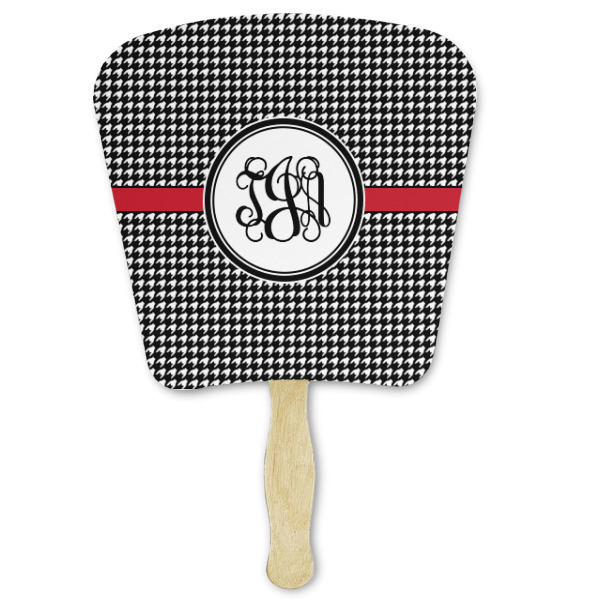 Custom Houndstooth Paper Fan (Personalized)
