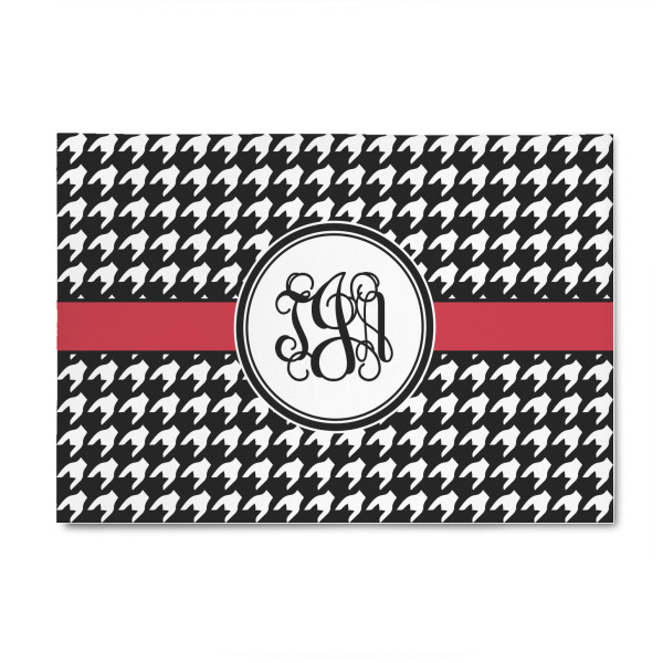 Custom Houndstooth 4' x 6' Patio Rug (Personalized)