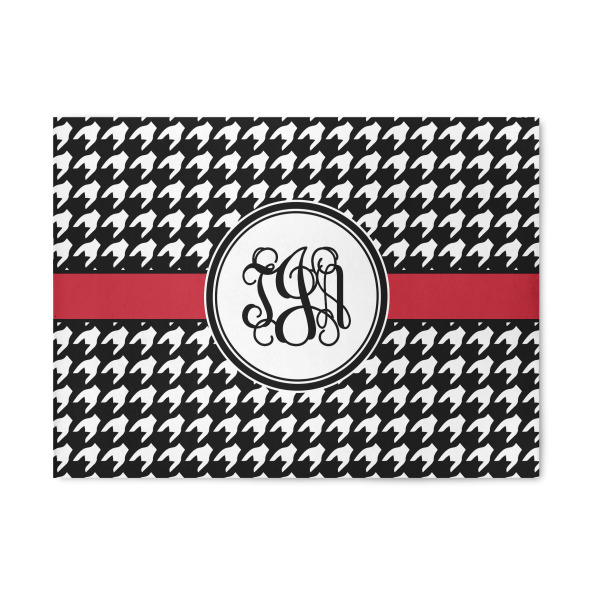 Custom Houndstooth 5' x 7' Patio Rug (Personalized)