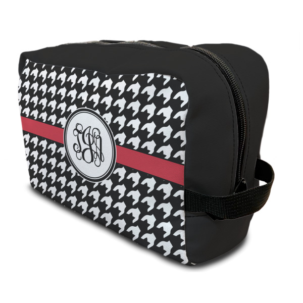 Custom Houndstooth Toiletry Bag / Dopp Kit (Personalized)