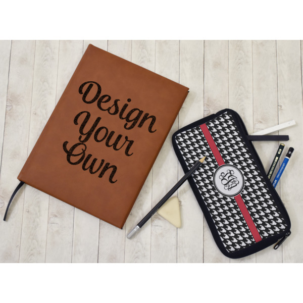 Custom Design - Leather Sketchbook - Large - Double Sided - In Context