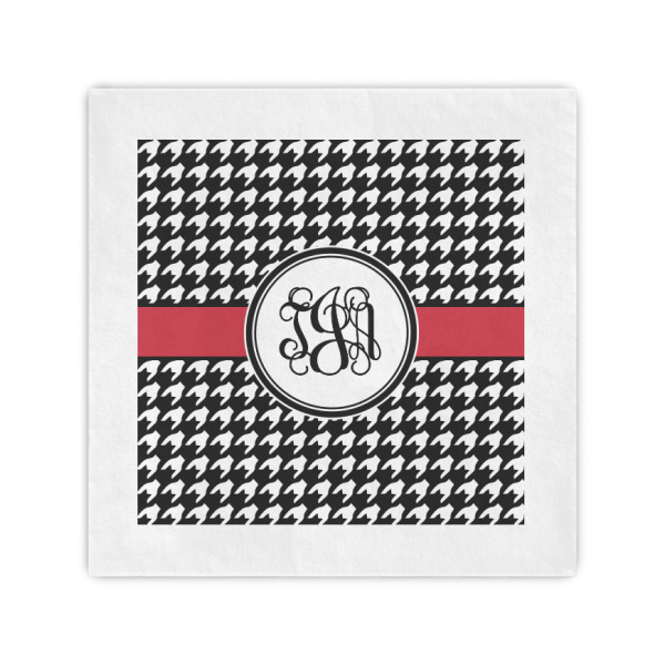 Custom Houndstooth Cocktail Napkins (Personalized)