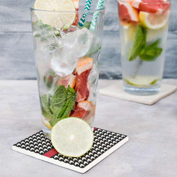 Custom Design - Set of 4 Stone Coasters - In Context View