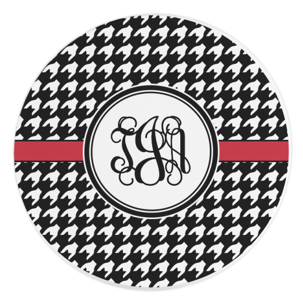 Custom Houndstooth Round Stone Trivet (Personalized)