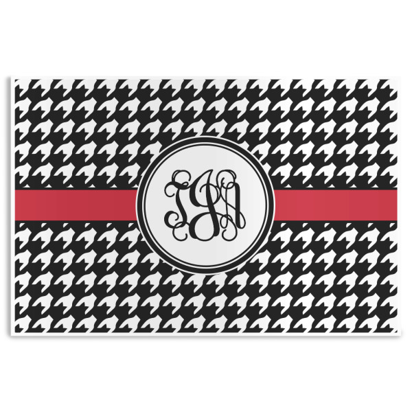 Custom Houndstooth Disposable Paper Placemats (Personalized)