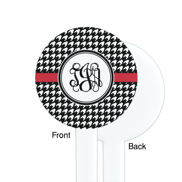 Custom Design - White Plastic 7" Stir Stick - Single Sided - Round - Front & Back