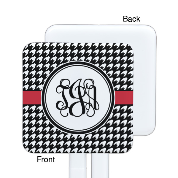 Custom Design - White Plastic Stir Stick - Single Sided - Square - Front & Back