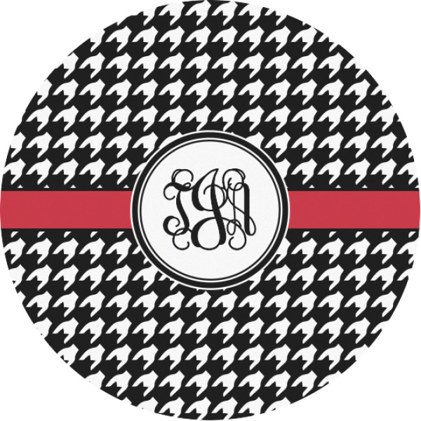 Custom Houndstooth Multipurpose Round Labels - Custom Sized (Personalized)