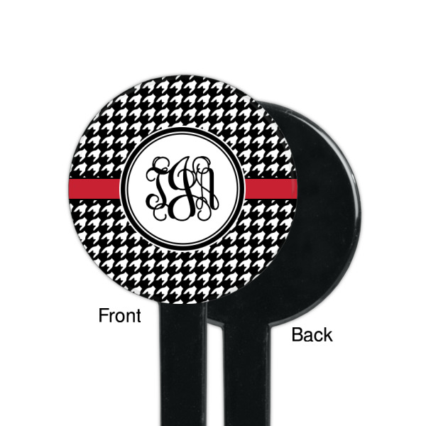 Custom Design - Black Plastic 7" Stir Stick - Single Sided - Round - Front & Back