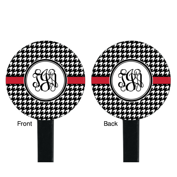 Custom Design - Black Plastic 7" Stir Stick - Double Sided - Round - Front & Back