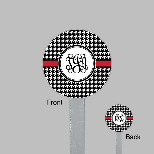 Custom Design - Clear Plastic 7" Stir Stick - Round - Front & Back