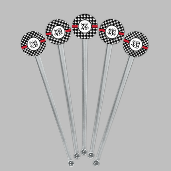 Custom Design - Clear Plastic 7" Stir Stick - Round - Fan View