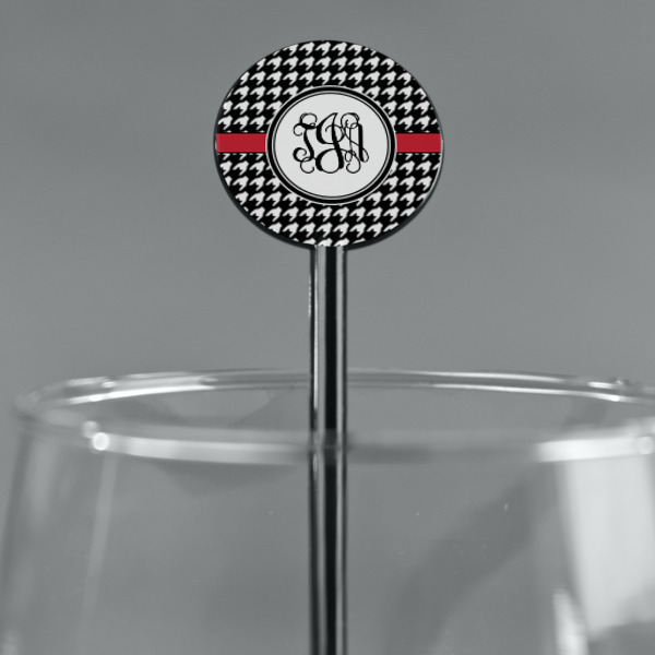 Custom Design - Black Plastic 5.5" Stir Stick - Round - Main