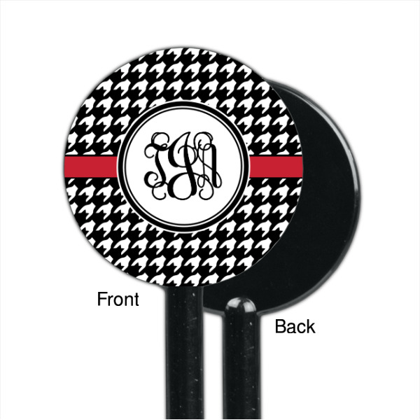 Custom Design - Black Plastic 5.5" Stir Stick - Single Sided - Round - Front & Back