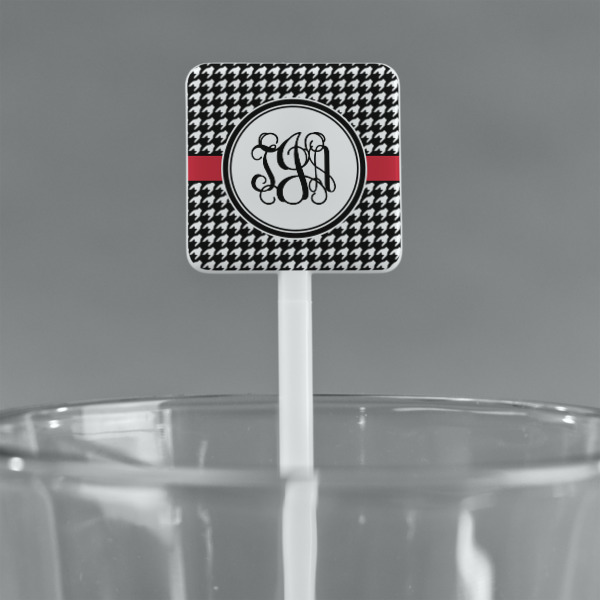 Custom Design - White Plastic Stir Stick - Square - Main
