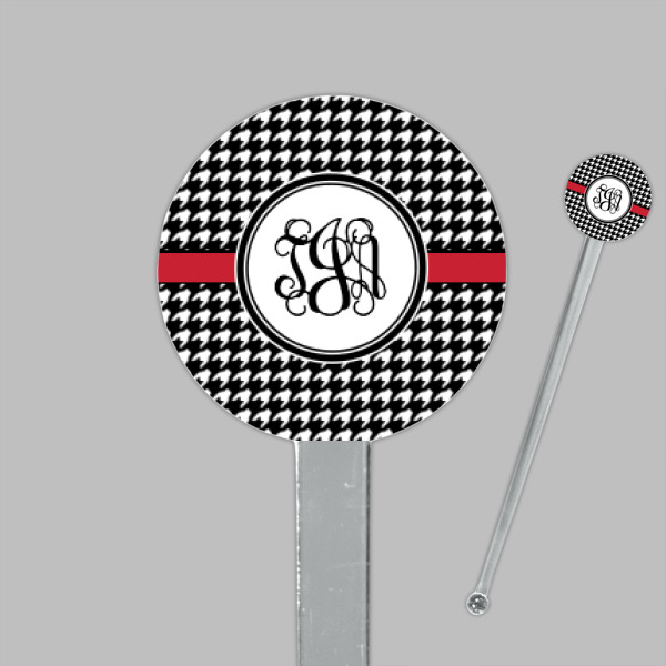 Custom Design - Clear Plastic 7" Stir Stick - Round - Closeup