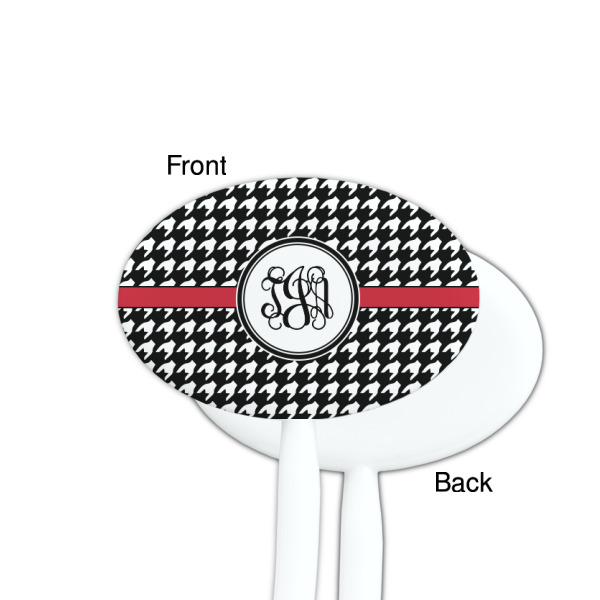 Custom Design - White Plastic 7" Stir Stick - Single Sided - Oval - Front & Back
