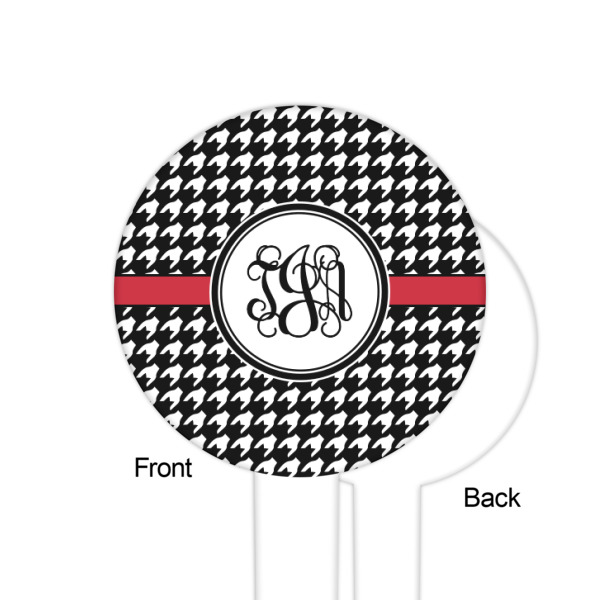 Custom Design - White Plastic 6" Food Pick - Round - Single Sided - Front & Back