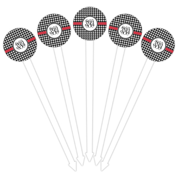 Custom Design - White Plastic 6" Food Pick - Round - Fan View