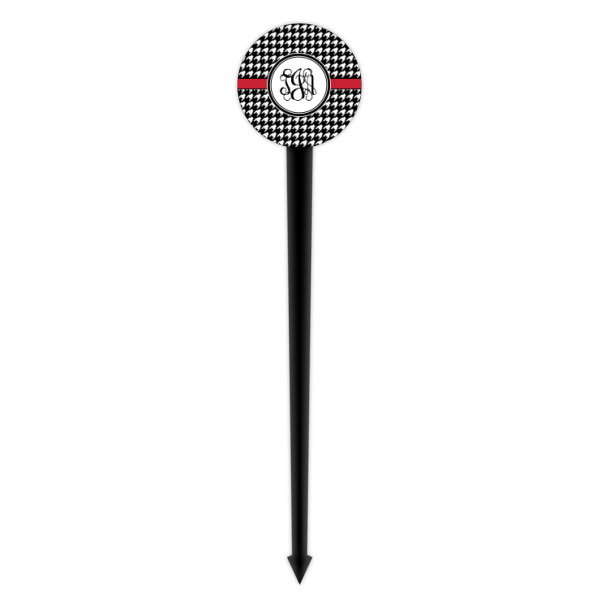 Custom Design - Black Plastic 4" Food Pick - Round - Single Pick