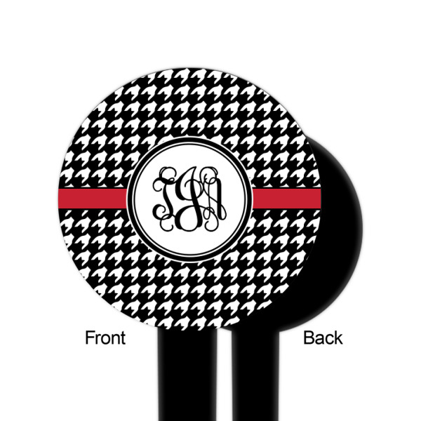 Custom Design - Black Plastic 6" Food Pick - Round - Single Sided - Front & Back