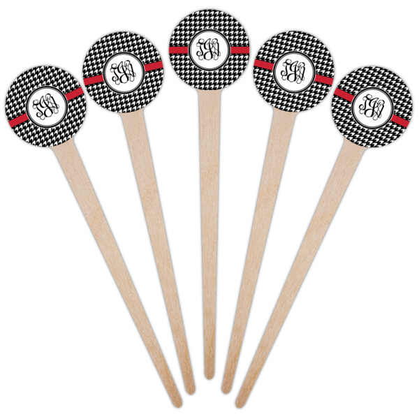 Custom Design - Wooden 4" Food Pick - Round - Fan View