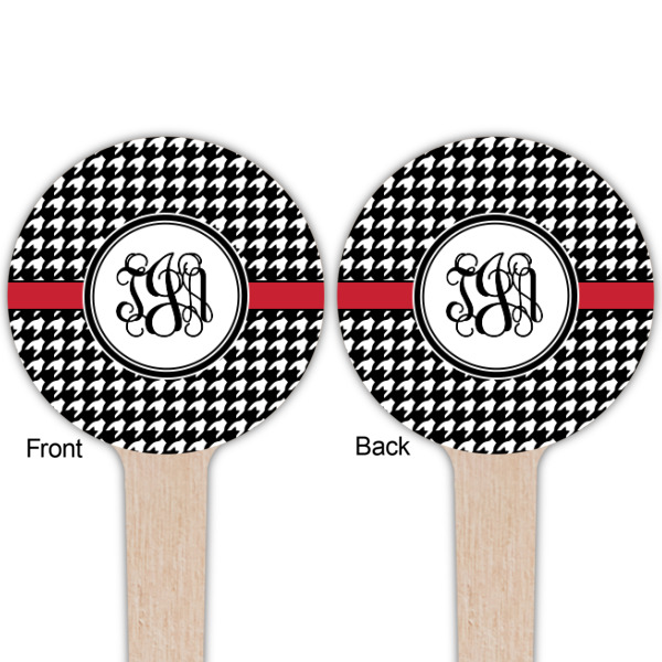 Custom Design - Wooden 4" Food Pick - Round - Double Sided - Front & Back