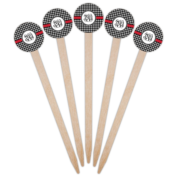 Custom Design - Wooden 6" Food Pick - Round - Fan View