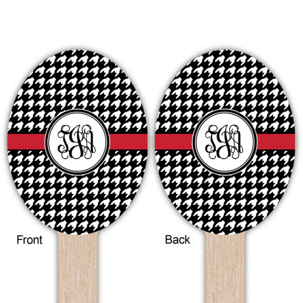 Custom Design - Wooden Food Pick - Oval - Double Sided - Front & Back