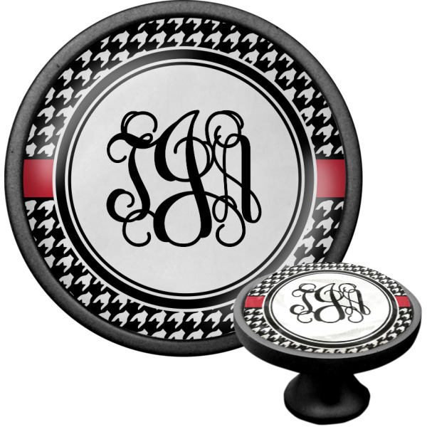 Custom Design - Black Custom Cabinet Knob (Front and Side)