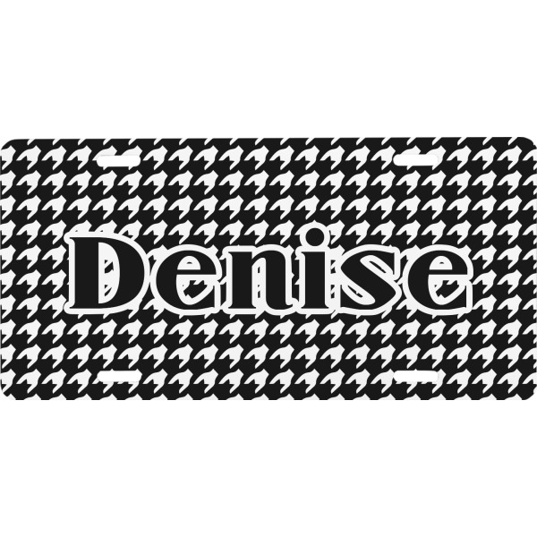 Custom Houndstooth Front License Plate (Personalized)