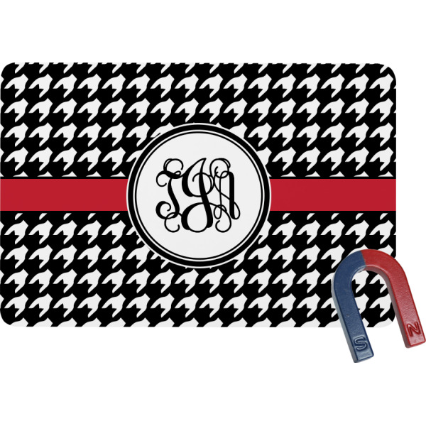 Custom Houndstooth Rectangular Fridge Magnet (Personalized)