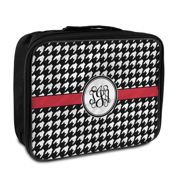 Custom Houndstooth Insulated Lunch Bag (Personalized)