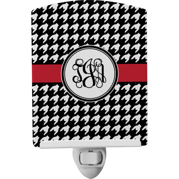 Custom Houndstooth Ceramic Night Light (Personalized)