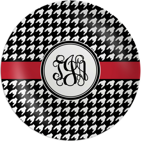 Custom Houndstooth Melamine Plate (Personalized)