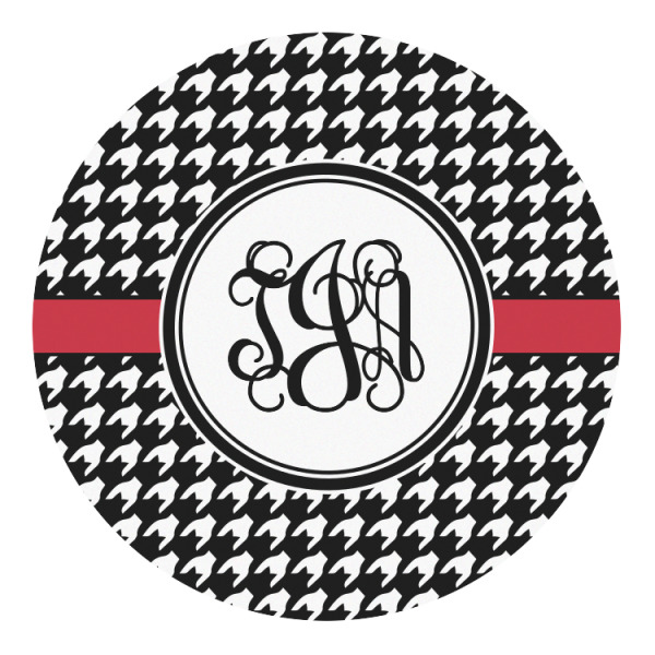 Custom Houndstooth Round Decal (Personalized)