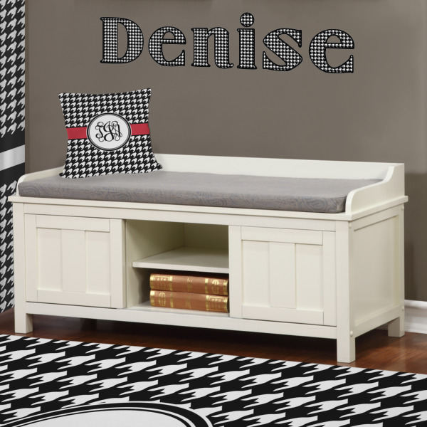 Custom Design - Wall Name Decal Above Storage bench